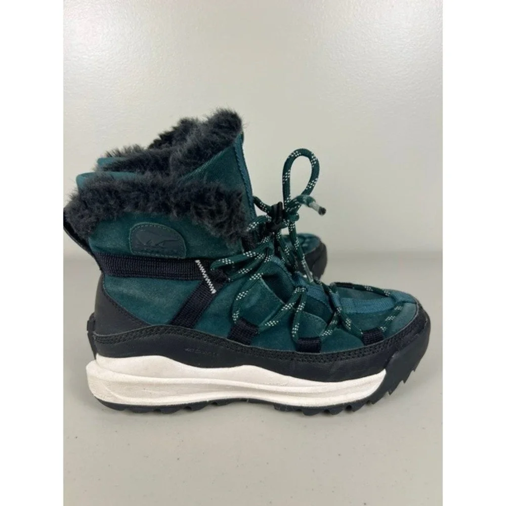 Sorel Kinetic Impact NXT Boot Dark Green Black Faux Fur Waterproof NL5050-301 9
